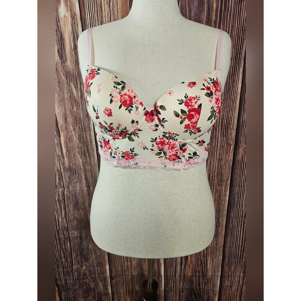 NWT Adore Me Floral Longline Bra Size 38D - Picture 1 of 8